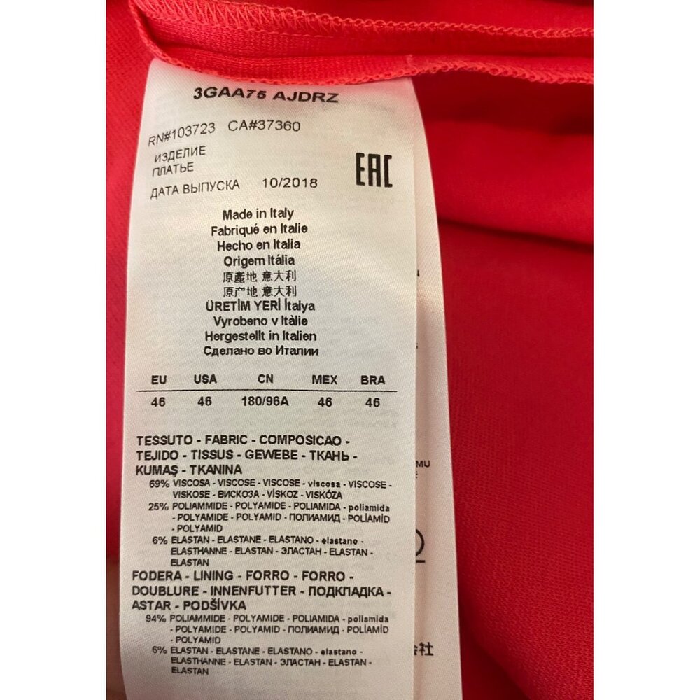 Giorgio Armani Red Sleeveless Blouson Dress Italy Medium Size 46 - Picture 4 of 10